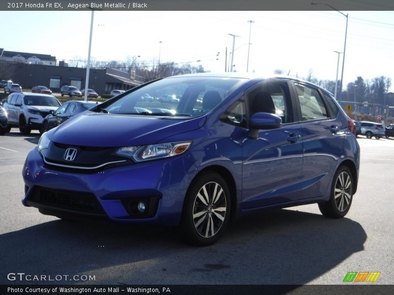 Aegean Blue Metallic / Black 2017 Honda Fit EX