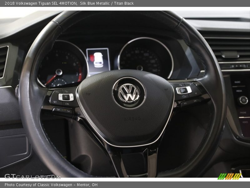 Silk Blue Metallic / Titan Black 2018 Volkswagen Tiguan SEL 4MOTION