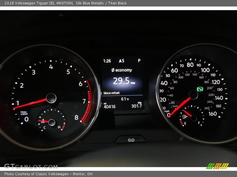 Silk Blue Metallic / Titan Black 2018 Volkswagen Tiguan SEL 4MOTION