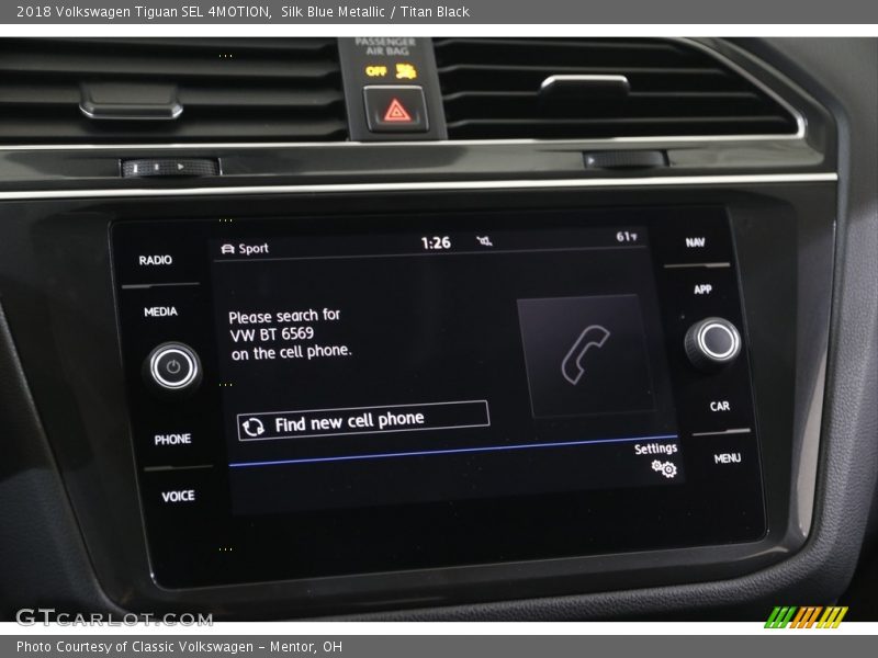 Silk Blue Metallic / Titan Black 2018 Volkswagen Tiguan SEL 4MOTION