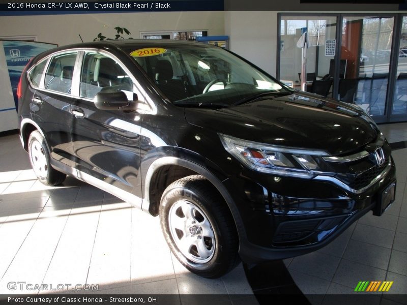 Crystal Black Pearl / Black 2016 Honda CR-V LX AWD