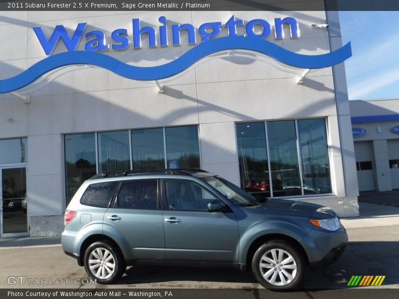 Sage Green Metallic / Platinum 2011 Subaru Forester 2.5 X Premium