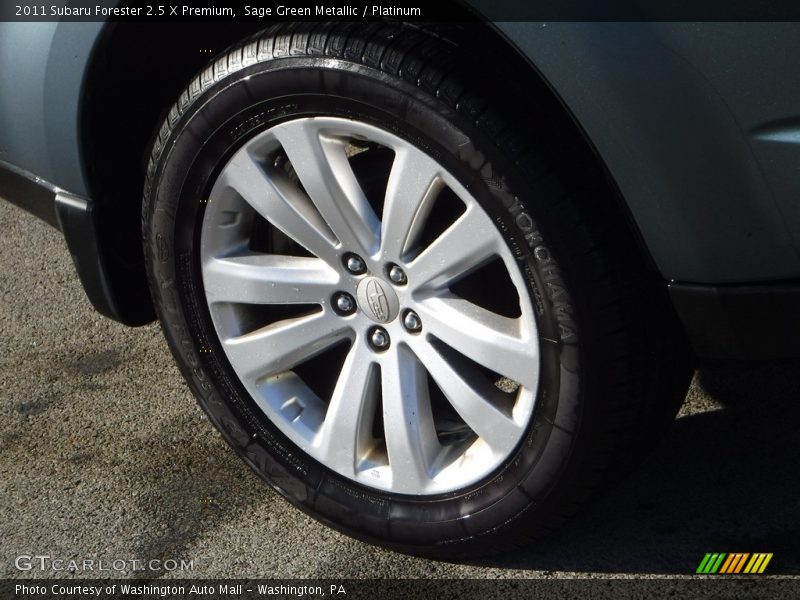 Sage Green Metallic / Platinum 2011 Subaru Forester 2.5 X Premium