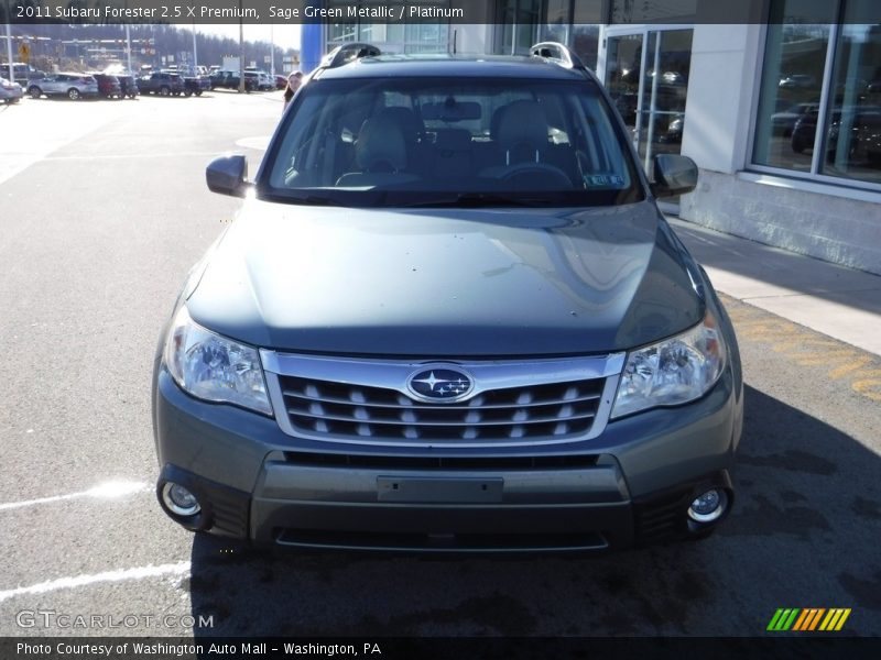 Sage Green Metallic / Platinum 2011 Subaru Forester 2.5 X Premium