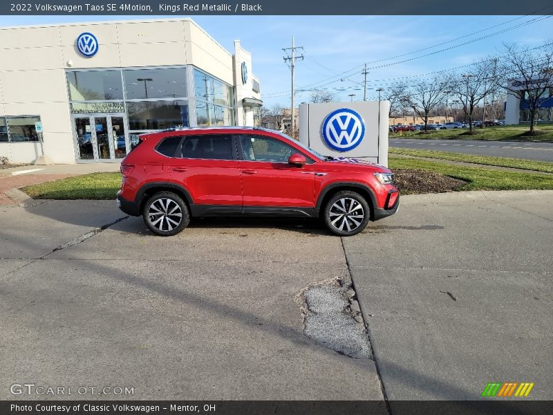Kings Red Metallic / Black 2022 Volkswagen Taos SE 4Motion