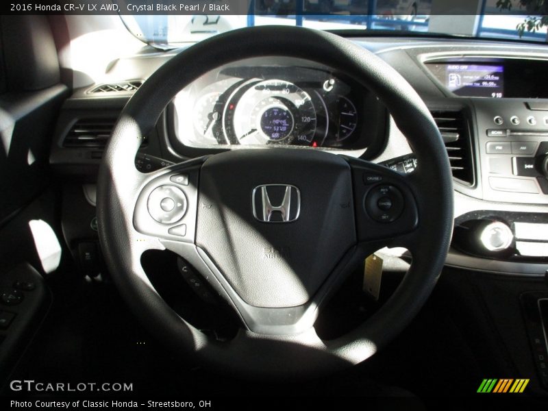 Crystal Black Pearl / Black 2016 Honda CR-V LX AWD