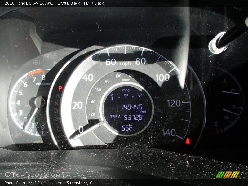 Crystal Black Pearl / Black 2016 Honda CR-V LX AWD