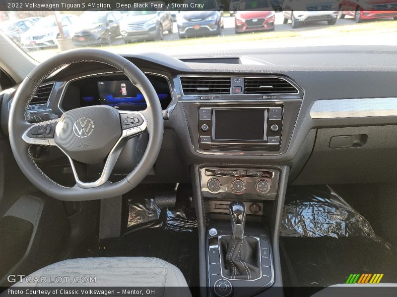 Deep Black Pearl / Storm Gray 2022 Volkswagen Tiguan S 4Motion