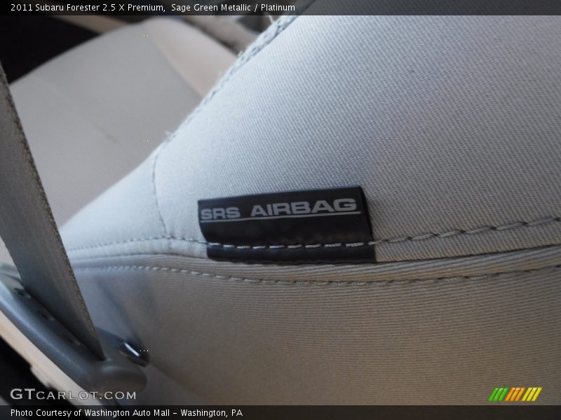 Sage Green Metallic / Platinum 2011 Subaru Forester 2.5 X Premium