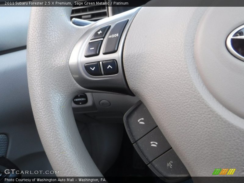 Sage Green Metallic / Platinum 2011 Subaru Forester 2.5 X Premium