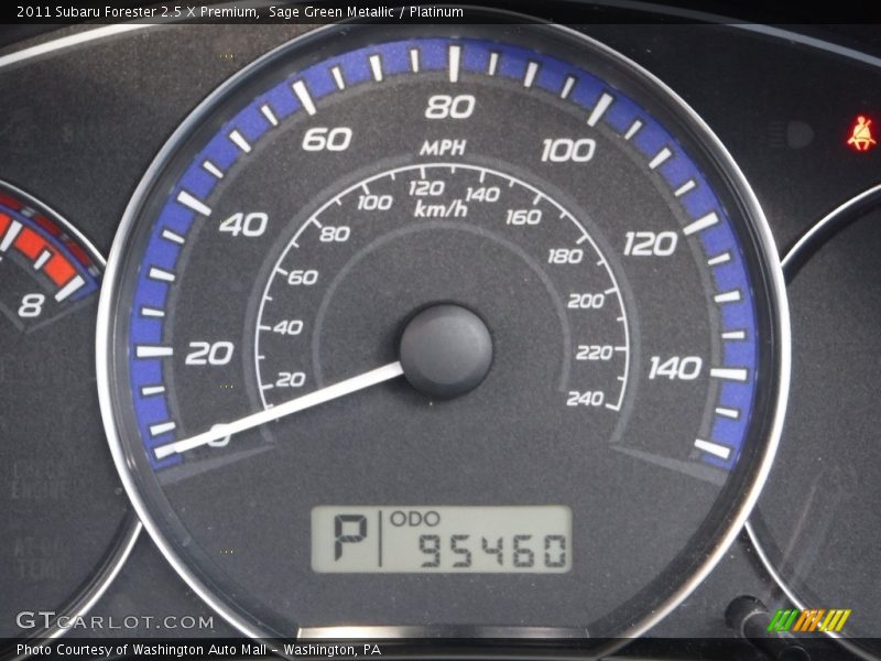 Sage Green Metallic / Platinum 2011 Subaru Forester 2.5 X Premium