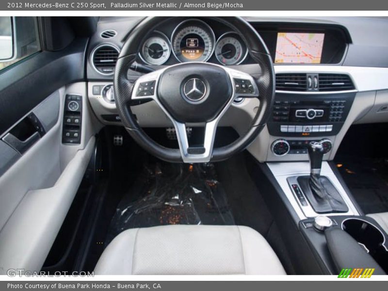 Palladium Silver Metallic / Almond Beige/Mocha 2012 Mercedes-Benz C 250 Sport