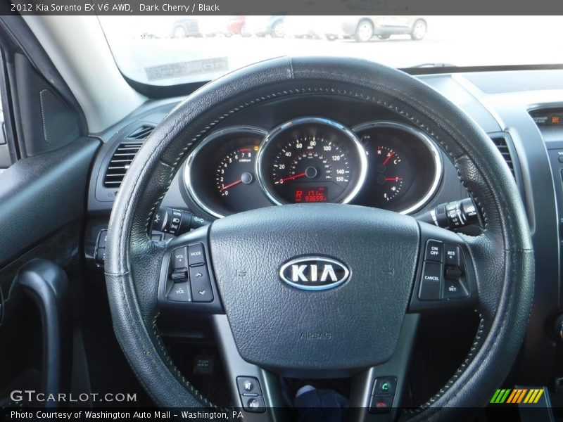Dark Cherry / Black 2012 Kia Sorento EX V6 AWD