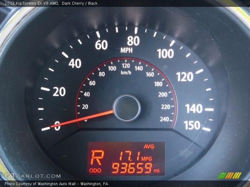 Dark Cherry / Black 2012 Kia Sorento EX V6 AWD