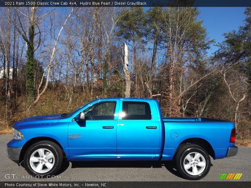 Hydro Blue Pearl / Diesel Gray/Black 2021 Ram 1500 Classic Crew Cab 4x4