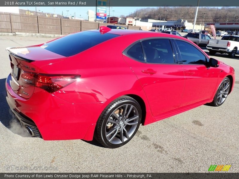 San Marino Red / Red 2018 Acura TLX Sedan