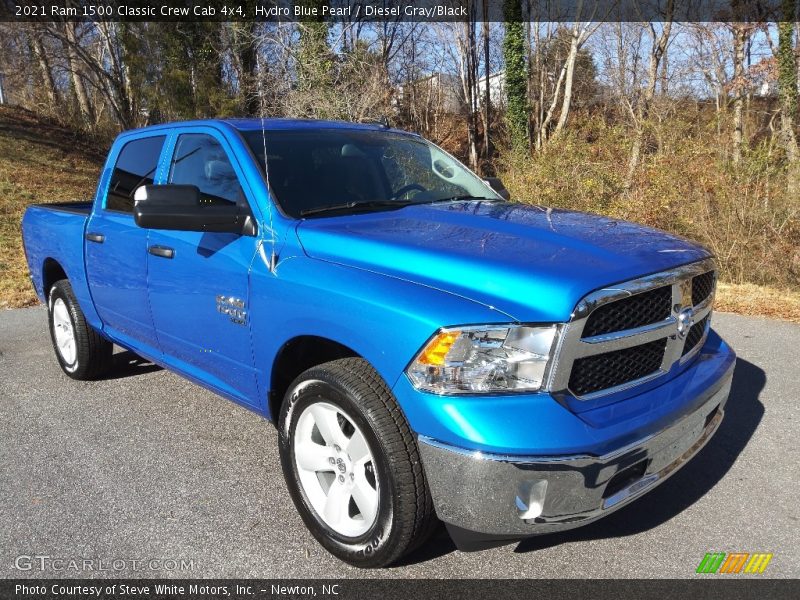 Hydro Blue Pearl / Diesel Gray/Black 2021 Ram 1500 Classic Crew Cab 4x4