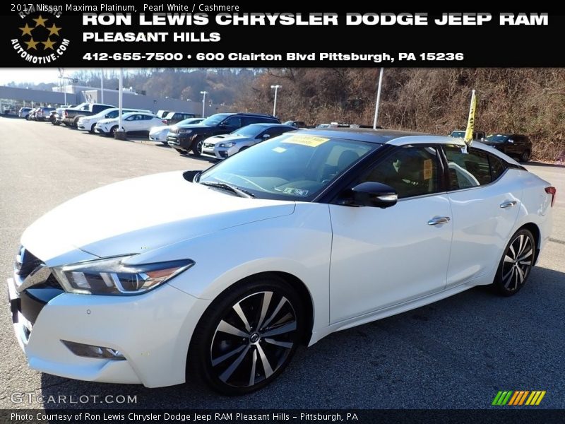 Pearl White / Cashmere 2017 Nissan Maxima Platinum