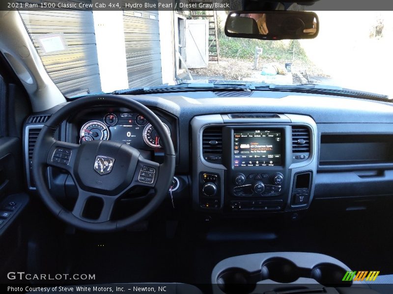 Hydro Blue Pearl / Diesel Gray/Black 2021 Ram 1500 Classic Crew Cab 4x4
