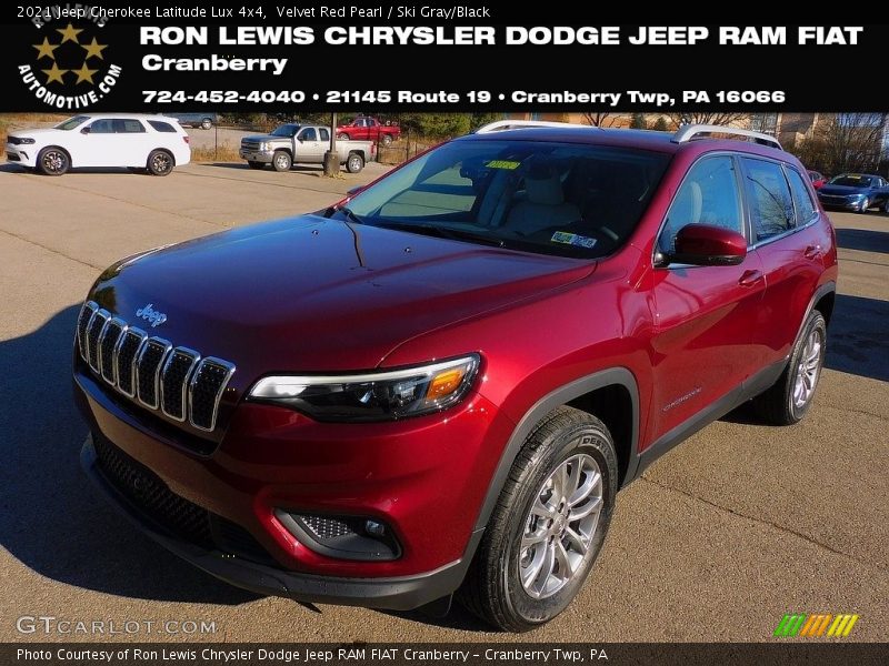 Velvet Red Pearl / Ski Gray/Black 2021 Jeep Cherokee Latitude Lux 4x4