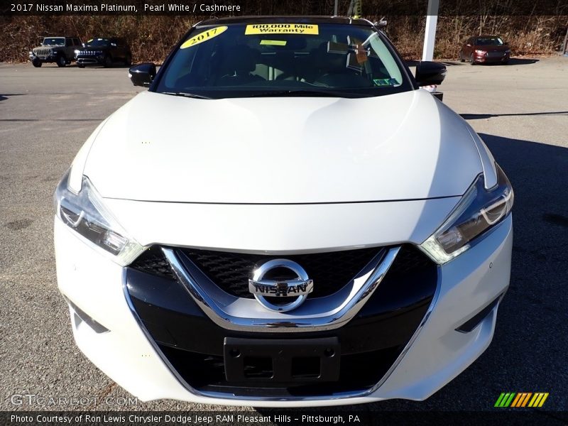 Pearl White / Cashmere 2017 Nissan Maxima Platinum
