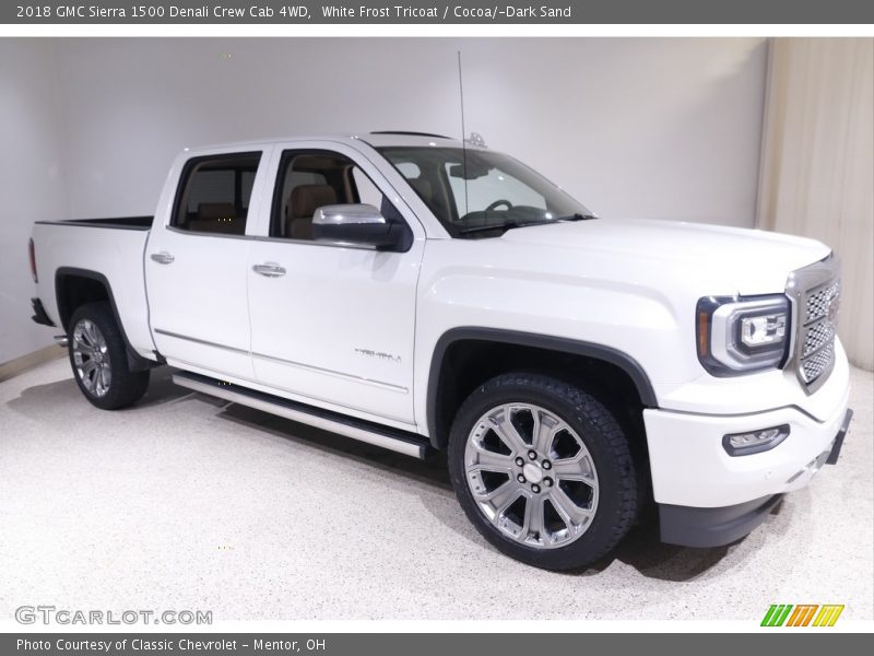 White Frost Tricoat / Cocoa/­Dark Sand 2018 GMC Sierra 1500 Denali Crew Cab 4WD