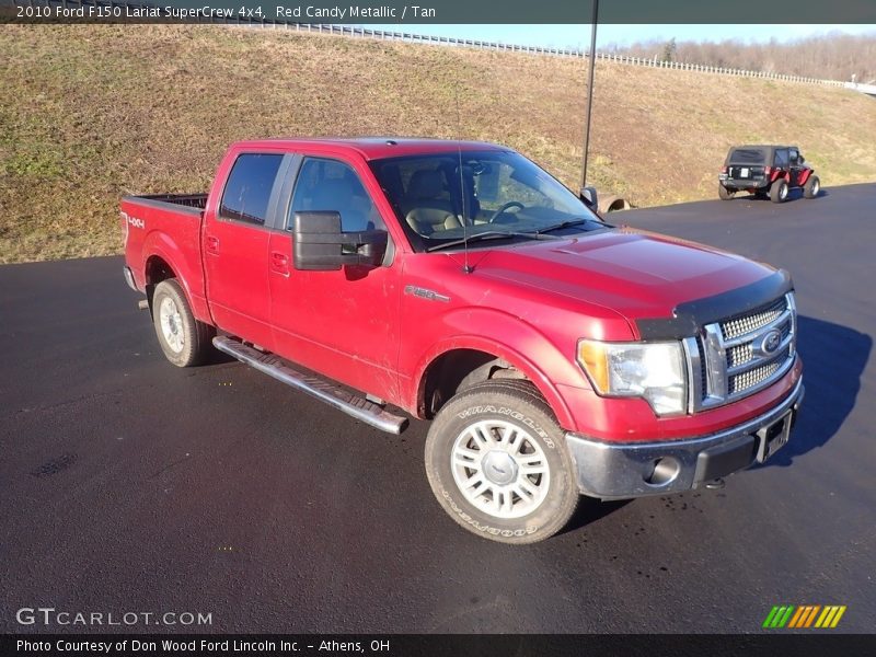 Red Candy Metallic / Tan 2010 Ford F150 Lariat SuperCrew 4x4