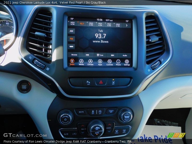 Velvet Red Pearl / Ski Gray/Black 2021 Jeep Cherokee Latitude Lux 4x4