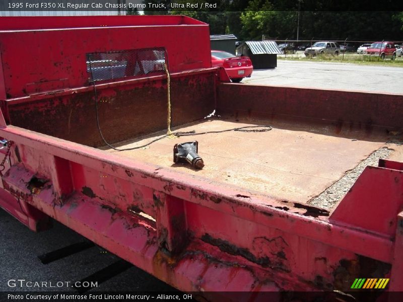 Ultra Red / Red 1995 Ford F350 XL Regular Cab Chassis Dump Truck