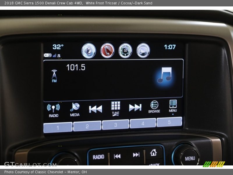 White Frost Tricoat / Cocoa/­Dark Sand 2018 GMC Sierra 1500 Denali Crew Cab 4WD