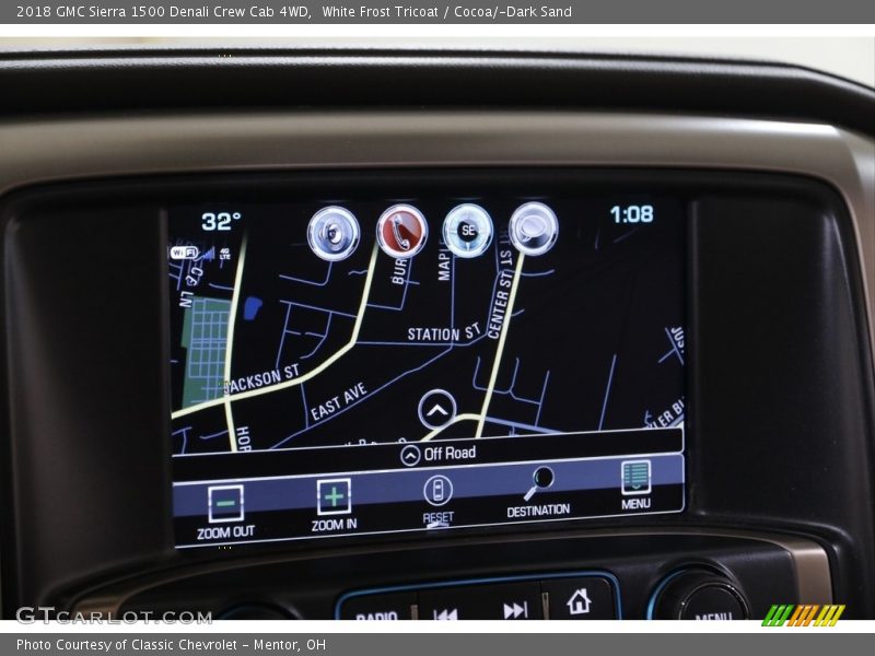 White Frost Tricoat / Cocoa/­Dark Sand 2018 GMC Sierra 1500 Denali Crew Cab 4WD