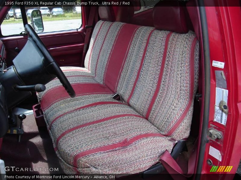 Ultra Red / Red 1995 Ford F350 XL Regular Cab Chassis Dump Truck