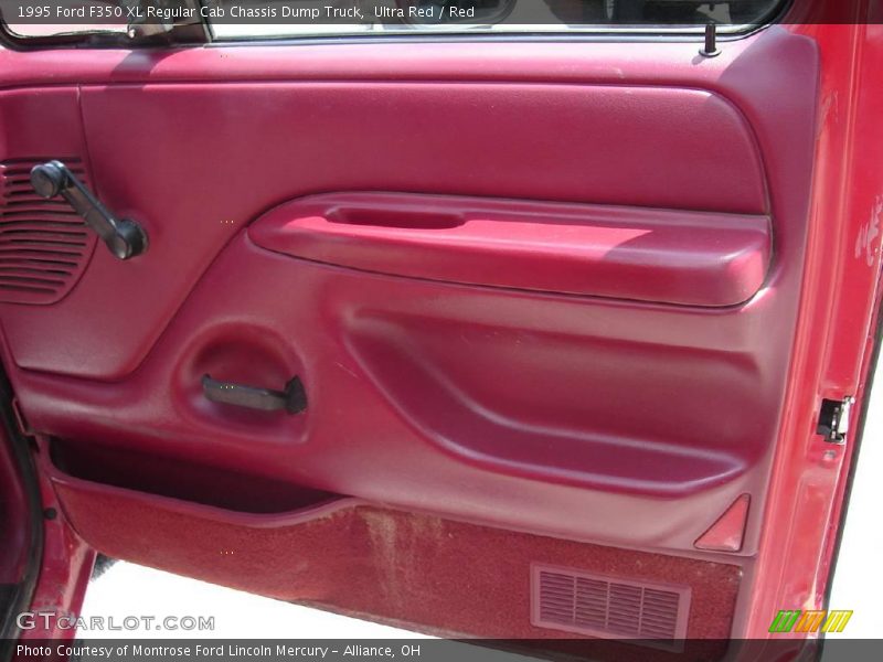 Ultra Red / Red 1995 Ford F350 XL Regular Cab Chassis Dump Truck