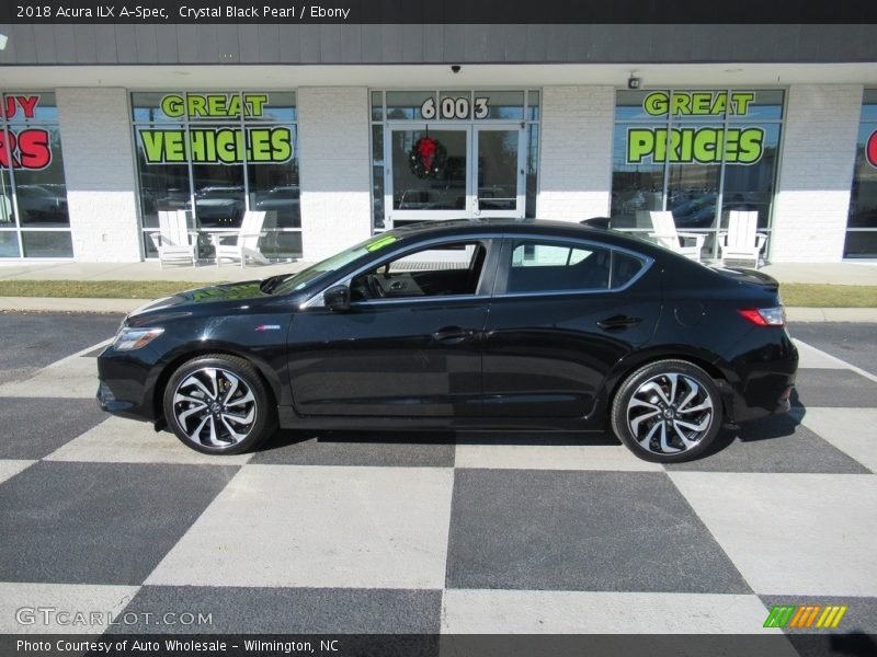Crystal Black Pearl / Ebony 2018 Acura ILX A-Spec