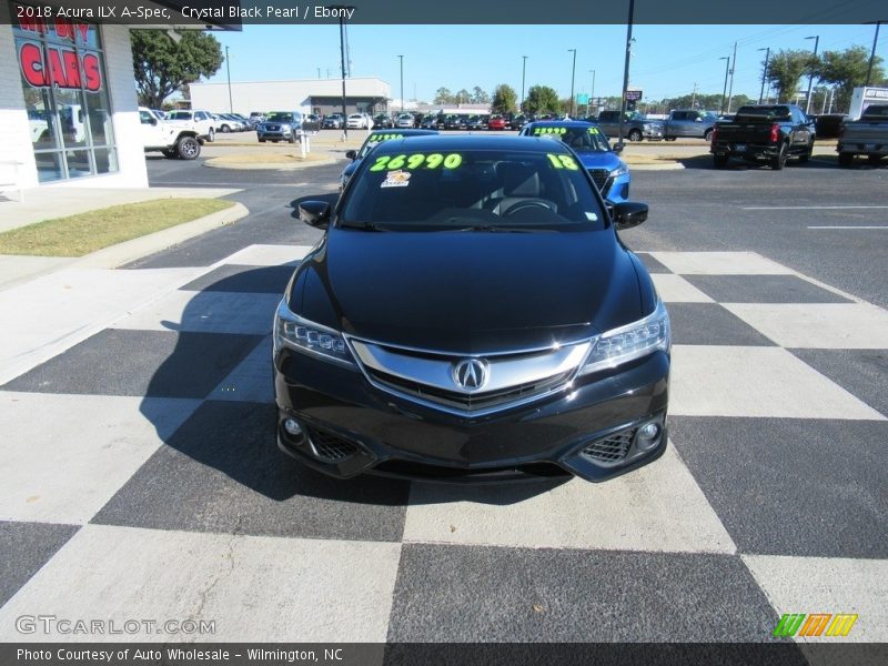 Crystal Black Pearl / Ebony 2018 Acura ILX A-Spec