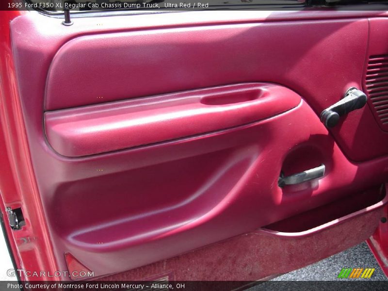 Ultra Red / Red 1995 Ford F350 XL Regular Cab Chassis Dump Truck