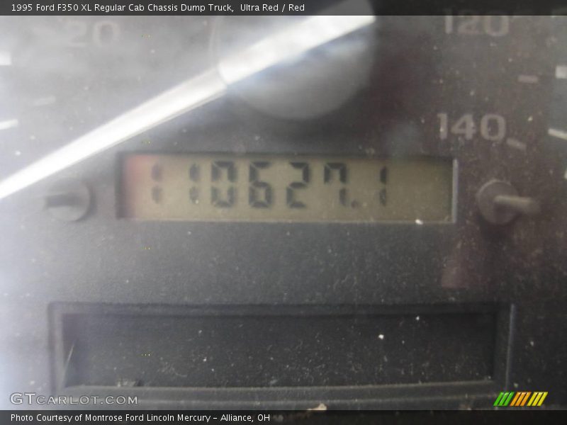 Ultra Red / Red 1995 Ford F350 XL Regular Cab Chassis Dump Truck