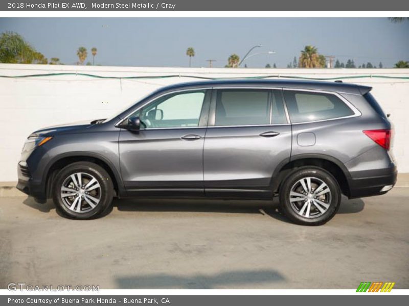 Modern Steel Metallic / Gray 2018 Honda Pilot EX AWD