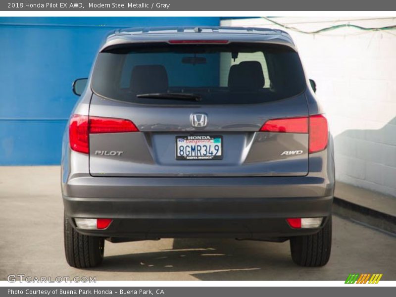 Modern Steel Metallic / Gray 2018 Honda Pilot EX AWD