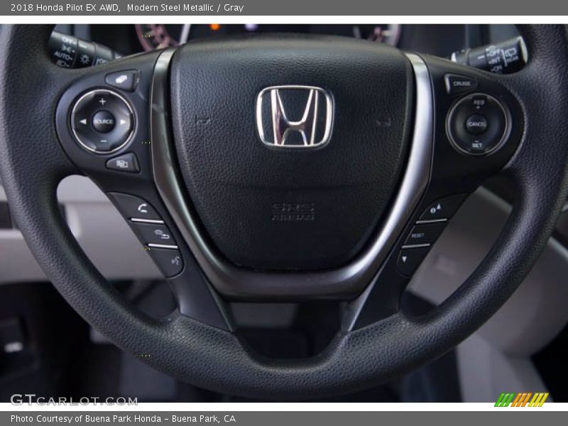 Modern Steel Metallic / Gray 2018 Honda Pilot EX AWD