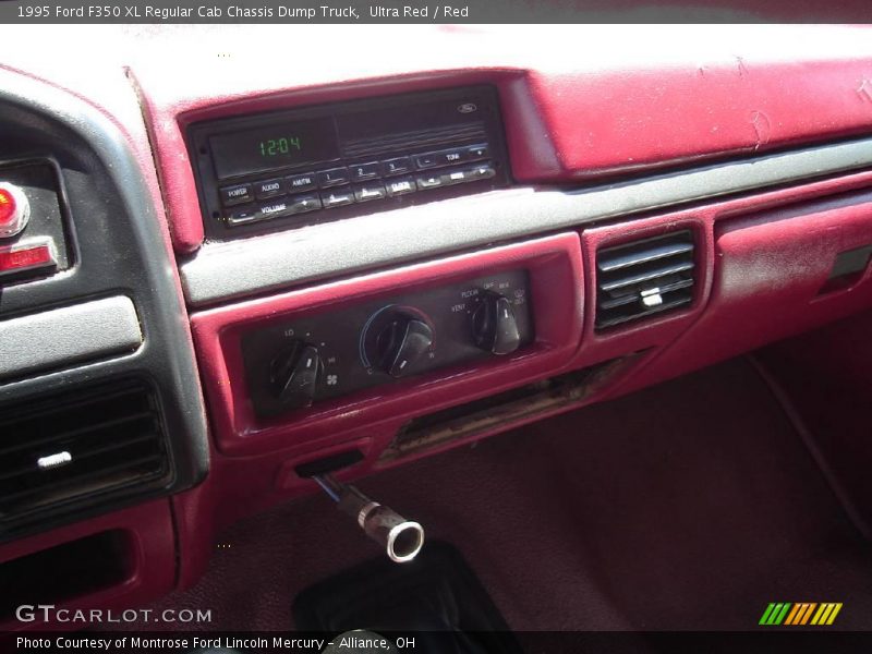 Ultra Red / Red 1995 Ford F350 XL Regular Cab Chassis Dump Truck