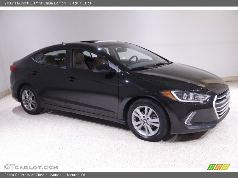 Black / Beige 2017 Hyundai Elantra Value Edition