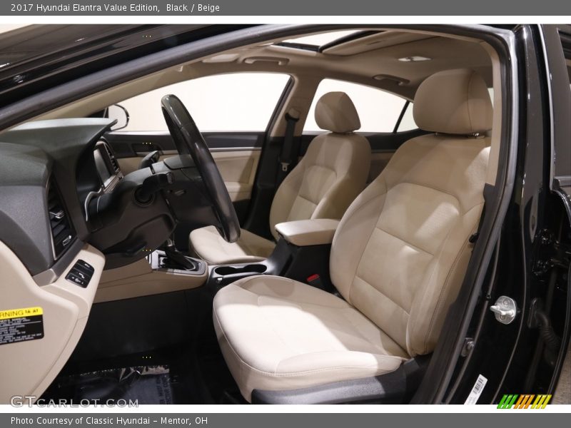 Black / Beige 2017 Hyundai Elantra Value Edition