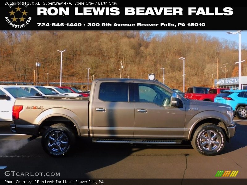Stone Gray / Earth Gray 2019 Ford F150 XLT SuperCrew 4x4