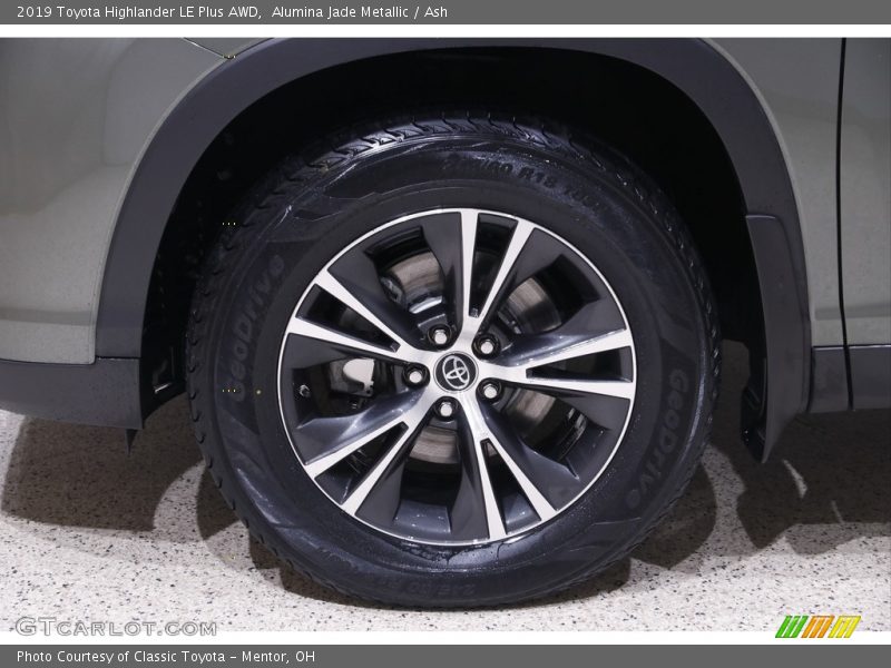 Alumina Jade Metallic / Ash 2019 Toyota Highlander LE Plus AWD