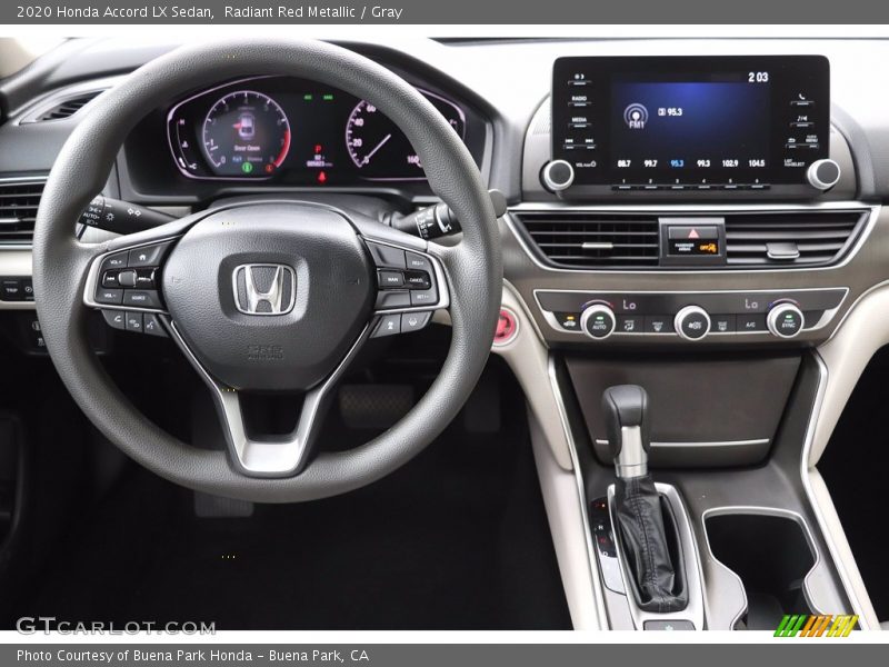 Radiant Red Metallic / Gray 2020 Honda Accord LX Sedan