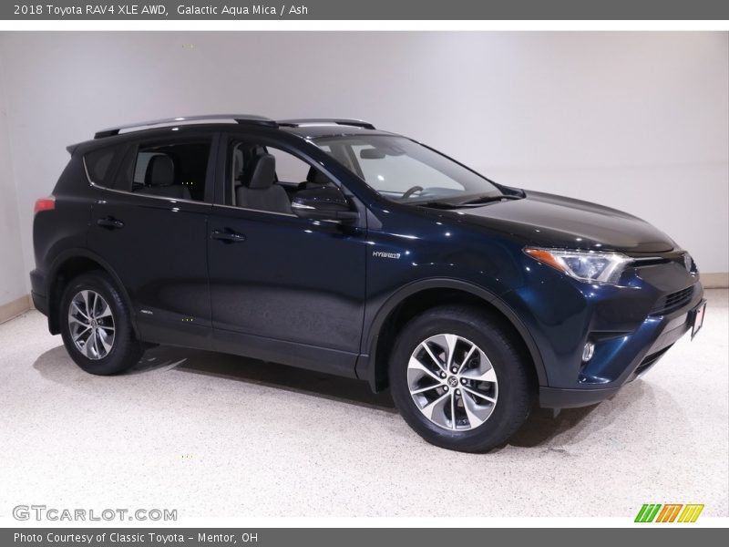 Galactic Aqua Mica / Ash 2018 Toyota RAV4 XLE AWD