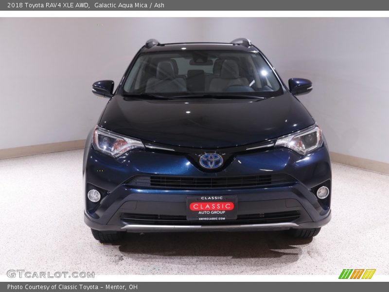 Galactic Aqua Mica / Ash 2018 Toyota RAV4 XLE AWD
