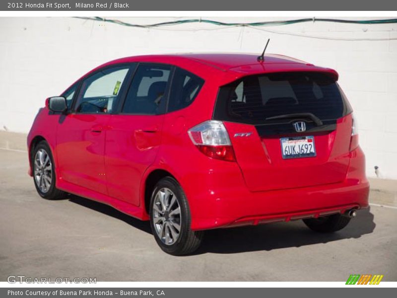 Milano Red / Black 2012 Honda Fit Sport