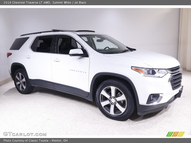 Summit White / Jet Black 2019 Chevrolet Traverse LT AWD